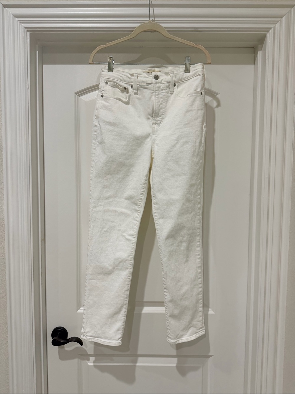 Madewell White Straight-Leg Jeans